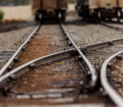 Close up of railway tracks